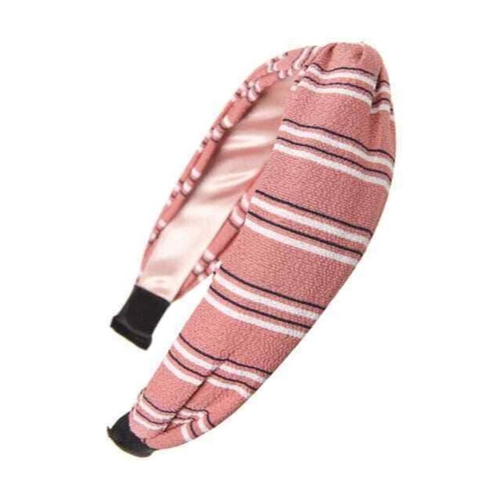 Tasha One Size Stripe Knotted Headband‎ Pink